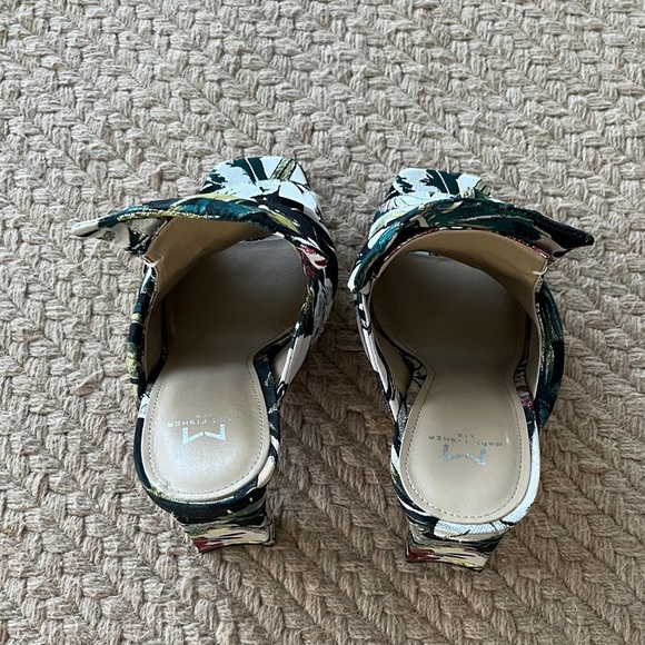 Marc Fisher Women's Tropical Brocade Floral Heeled Sandals - Picture 7 of 13